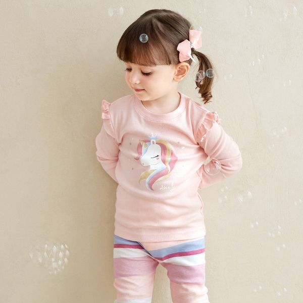 Bộ đồ dài dáng ôm cotton mịn bé gái U1205