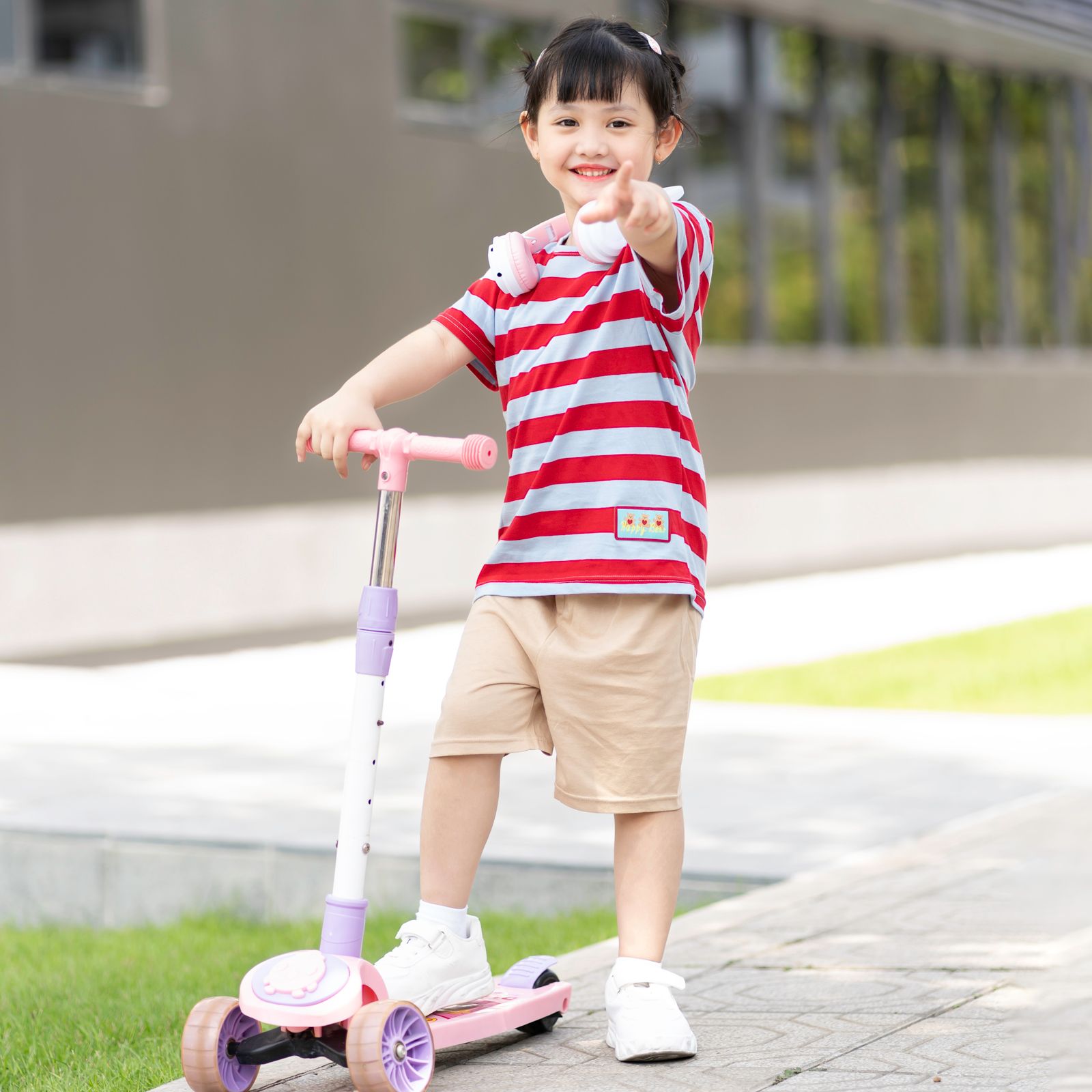 Bộ đồ ngắn cotton mịn bé gái và bé trai U3174