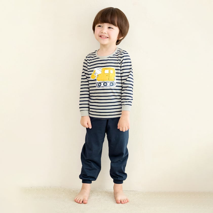 Bộ đồ dài dáng rộng cotton mịn bé trai U1184