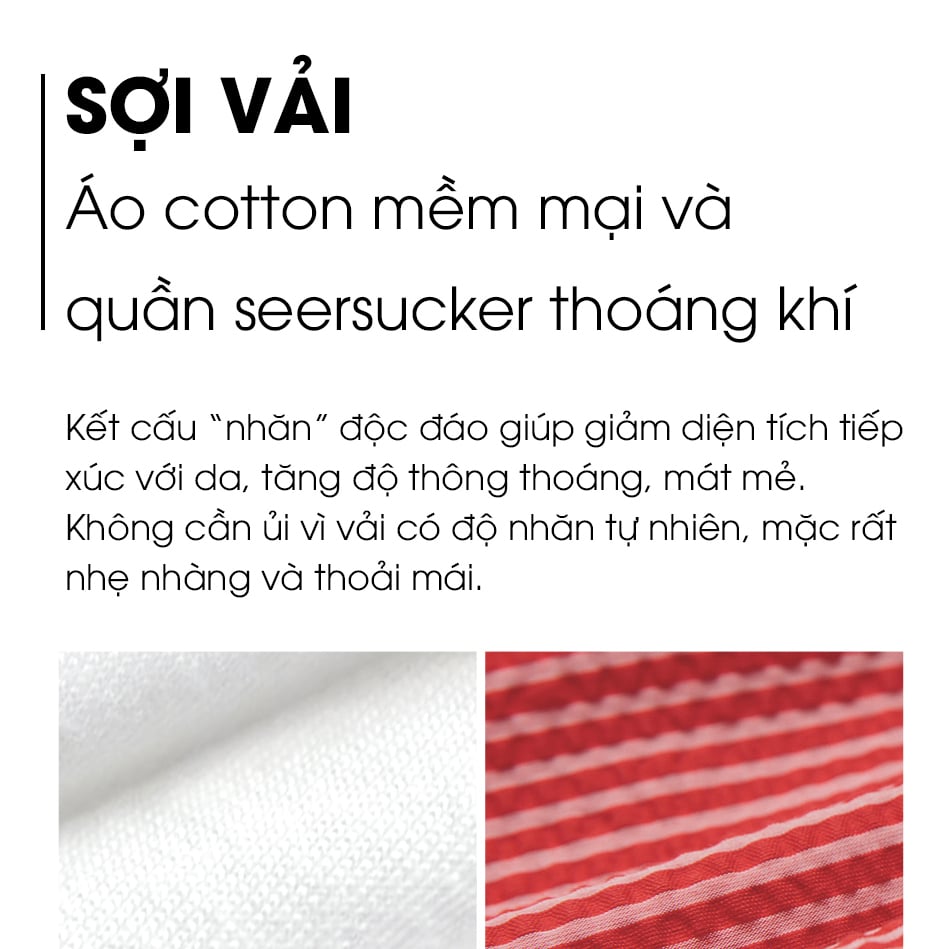 Bộ đồ ngắn cotton mịn bé gái U3215