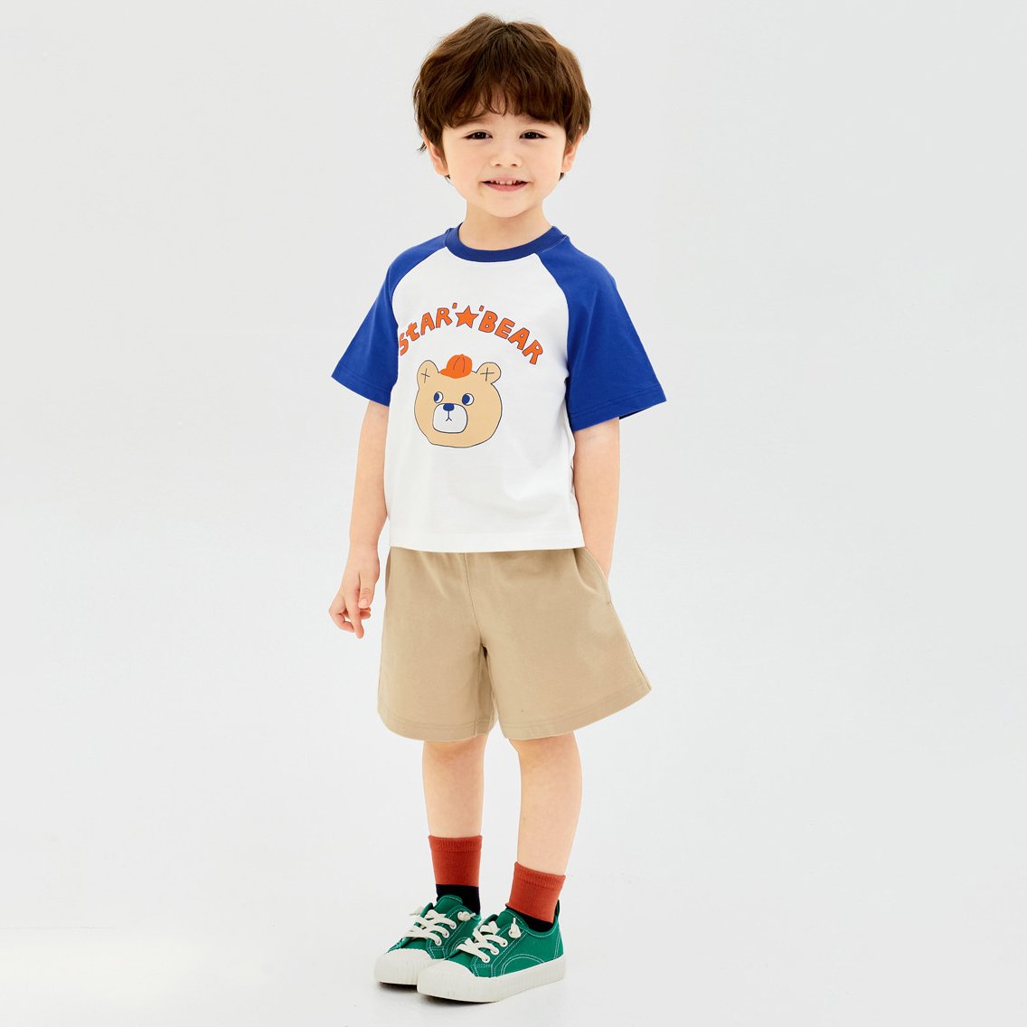 Bộ đồ ngắn cotton mịn bé trai và bé gái U3186