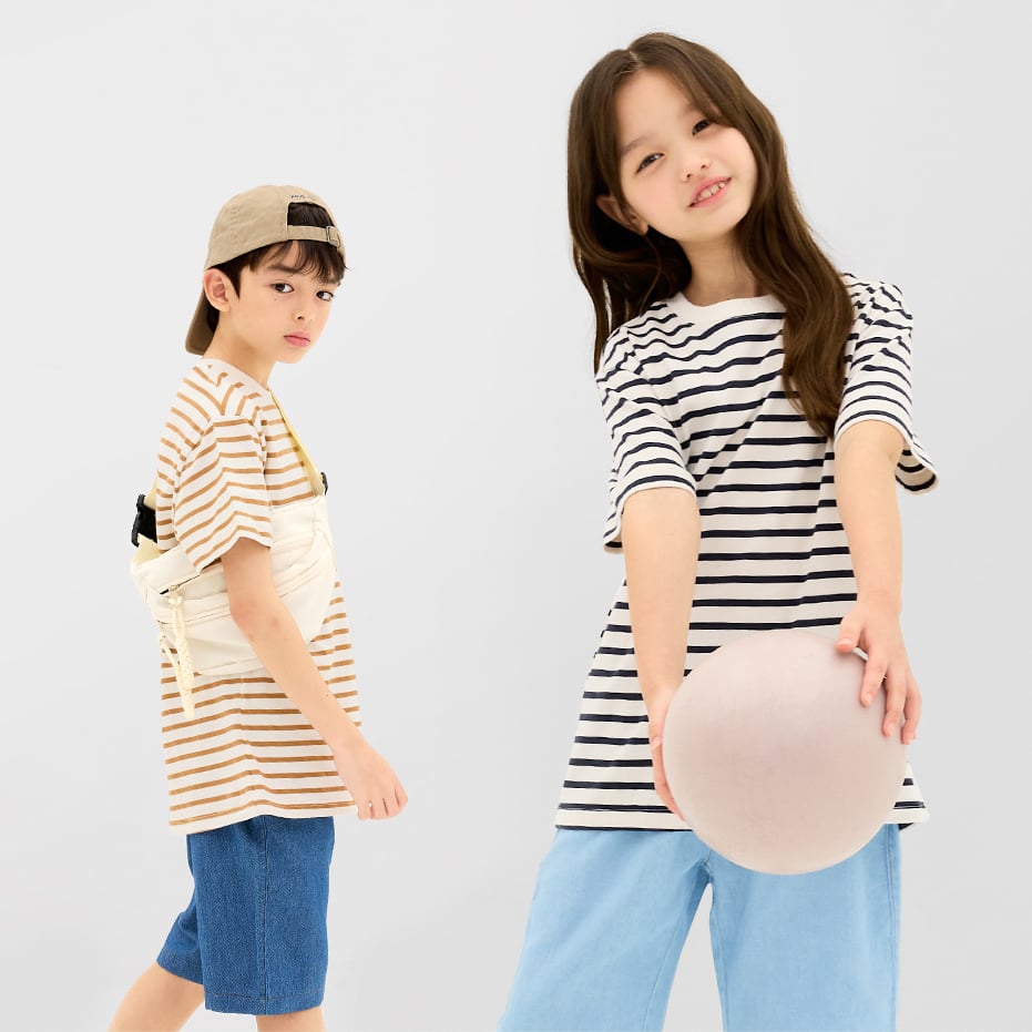 Áo phông ngắn tay cotton mịn bé trai và bé gái U900A