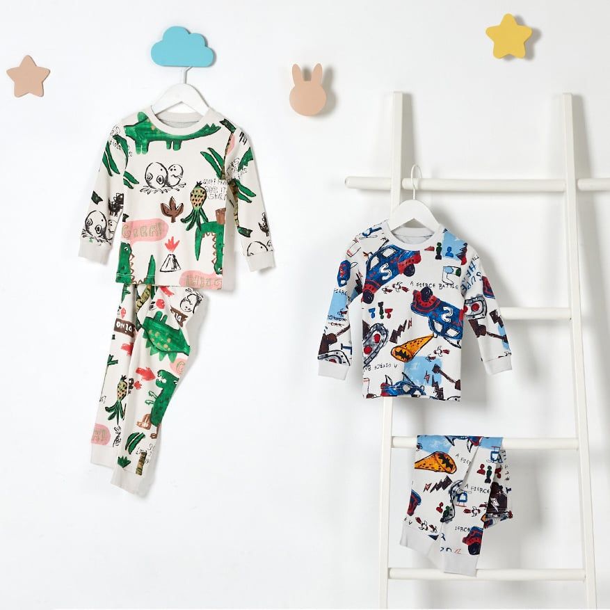 Bộ đồ dài dáng ôm cotton mịn bé trai U1035