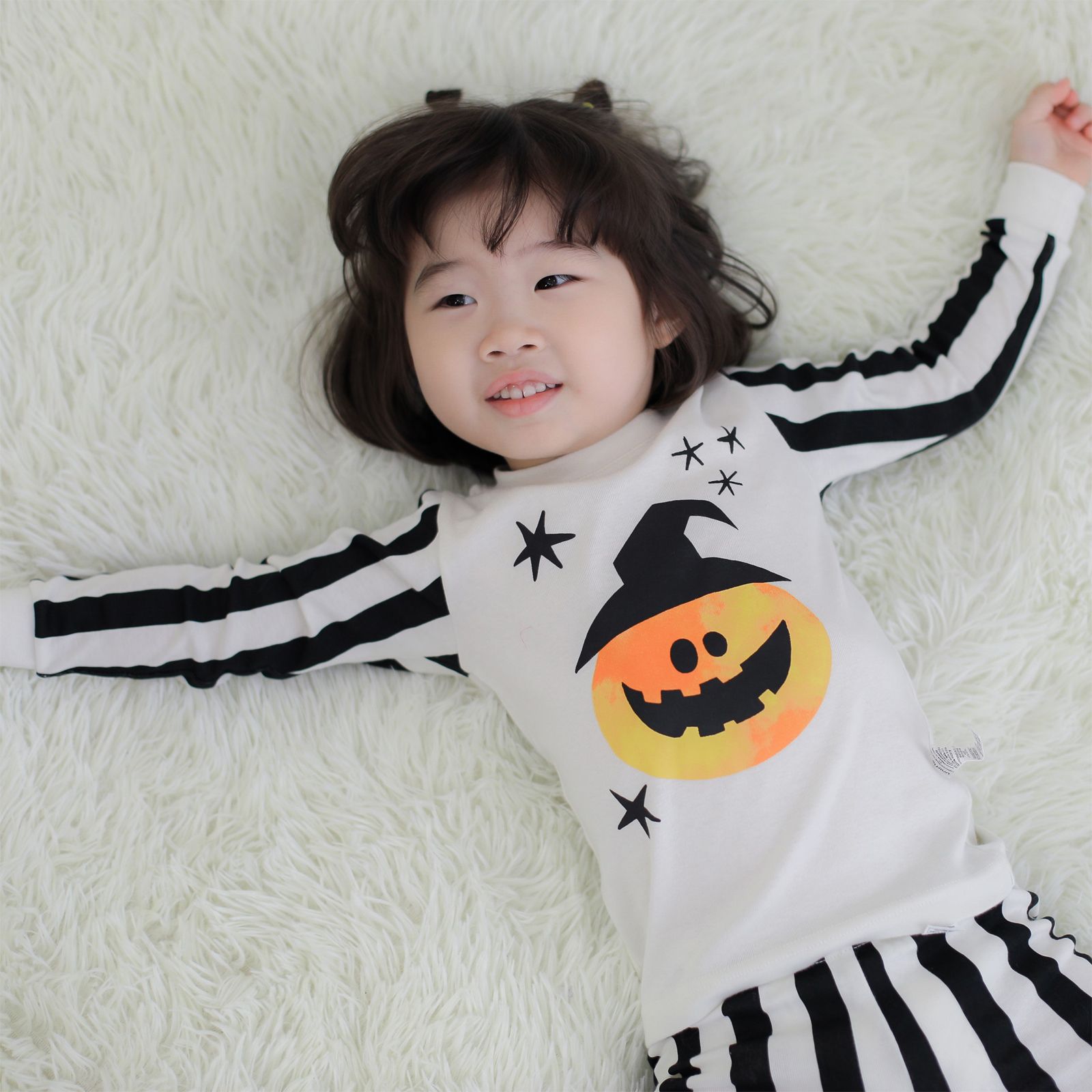 Bộ đồ dài Halloween dáng ôm cotton mịn bé trai và bé gái U1156