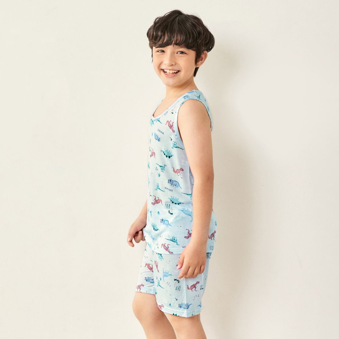 Bộ đồ ba lỗ vải sinh học Tencel cao cấp bé trai U4038