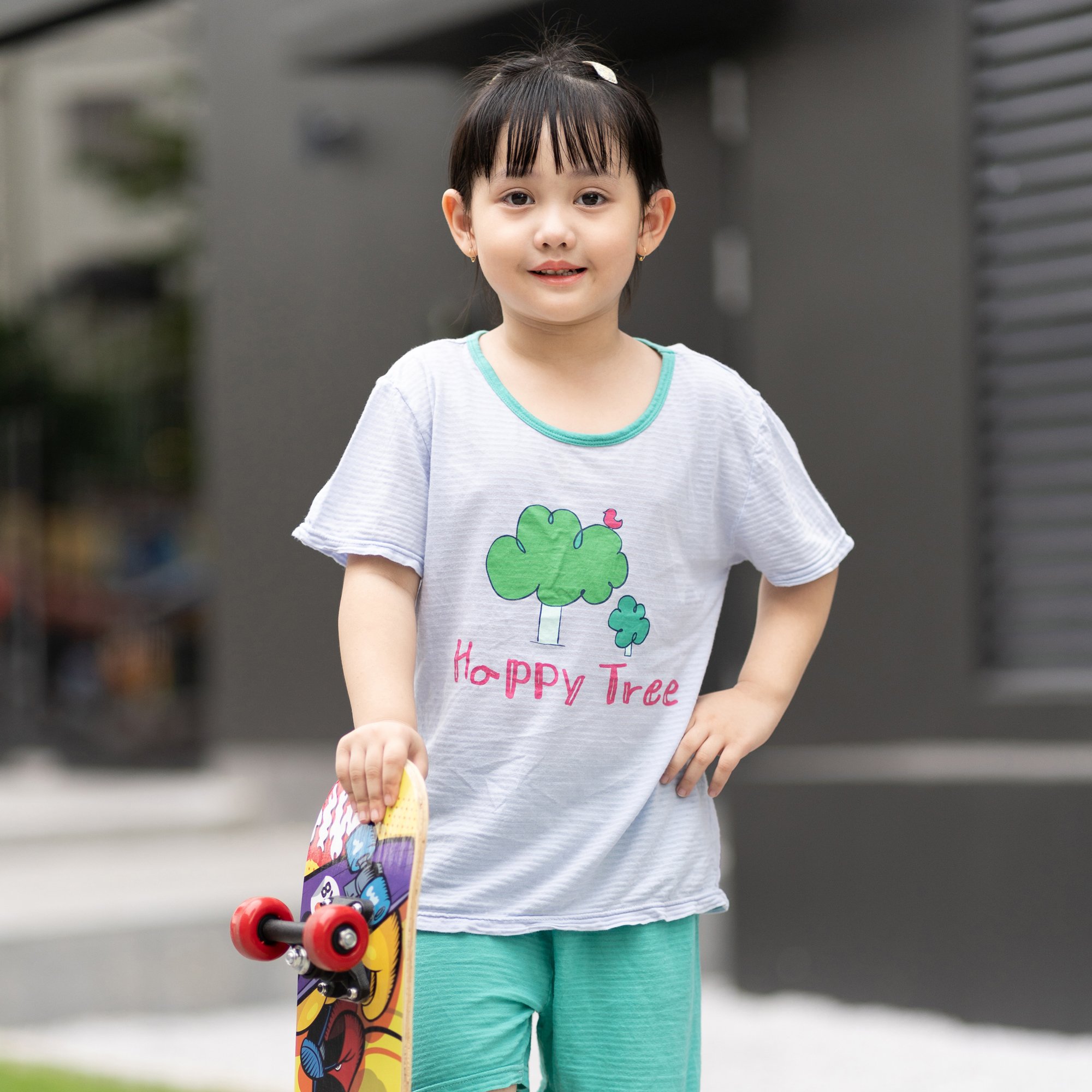 Bộ đồ ngắn cotton giấy bé gái và bé trai U3146