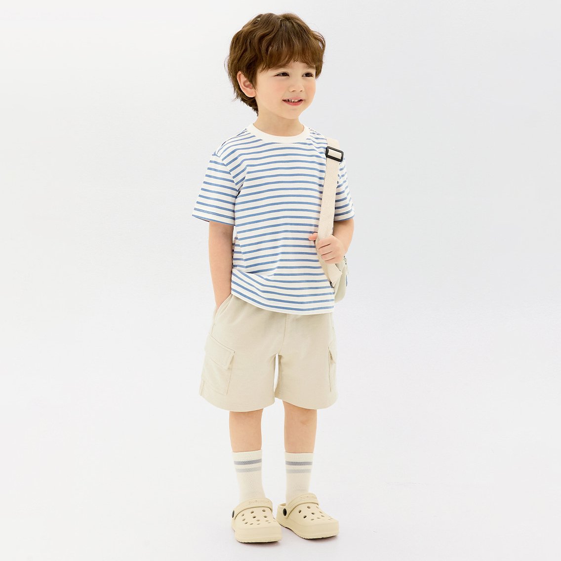 Quần short vải cotton spandex bé trai và bé gái U950B