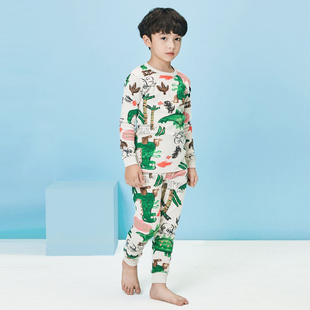 Bộ đồ dài dáng ôm cotton mịn bé trai U1035