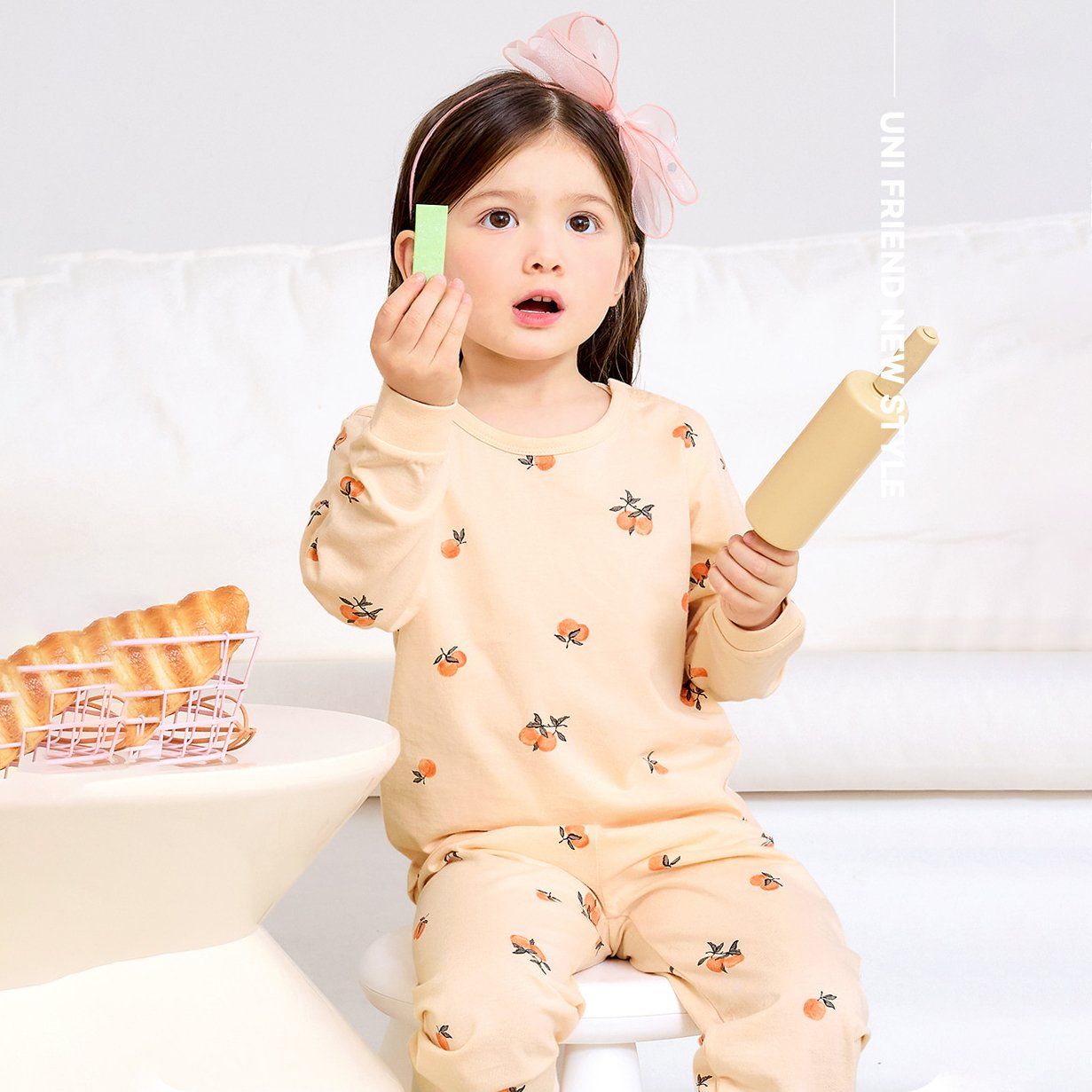 Bộ đồ dài cotton mịn bé gái U1245