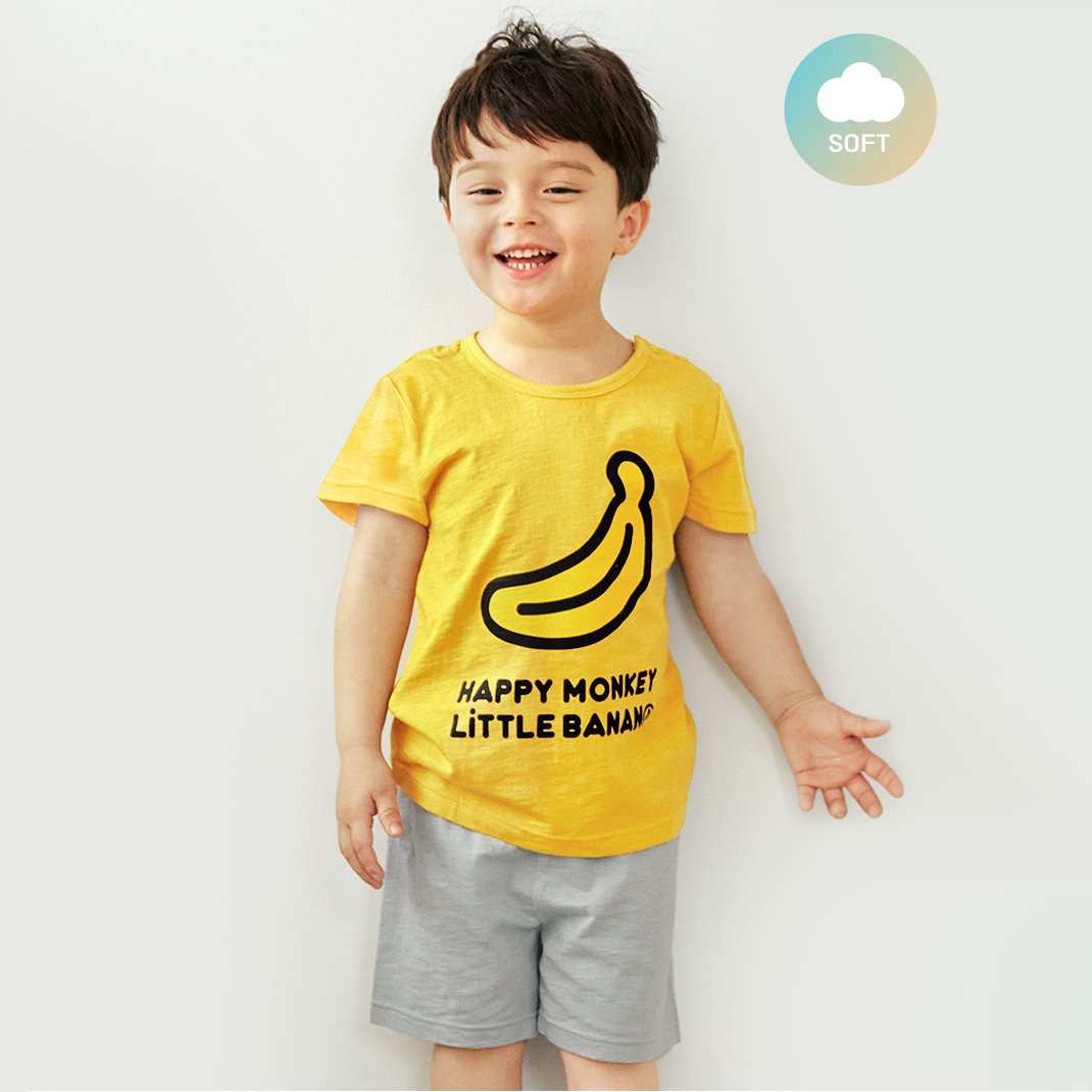 Bộ đồ ngắn cotton mịn bé gái và bé trai U3154