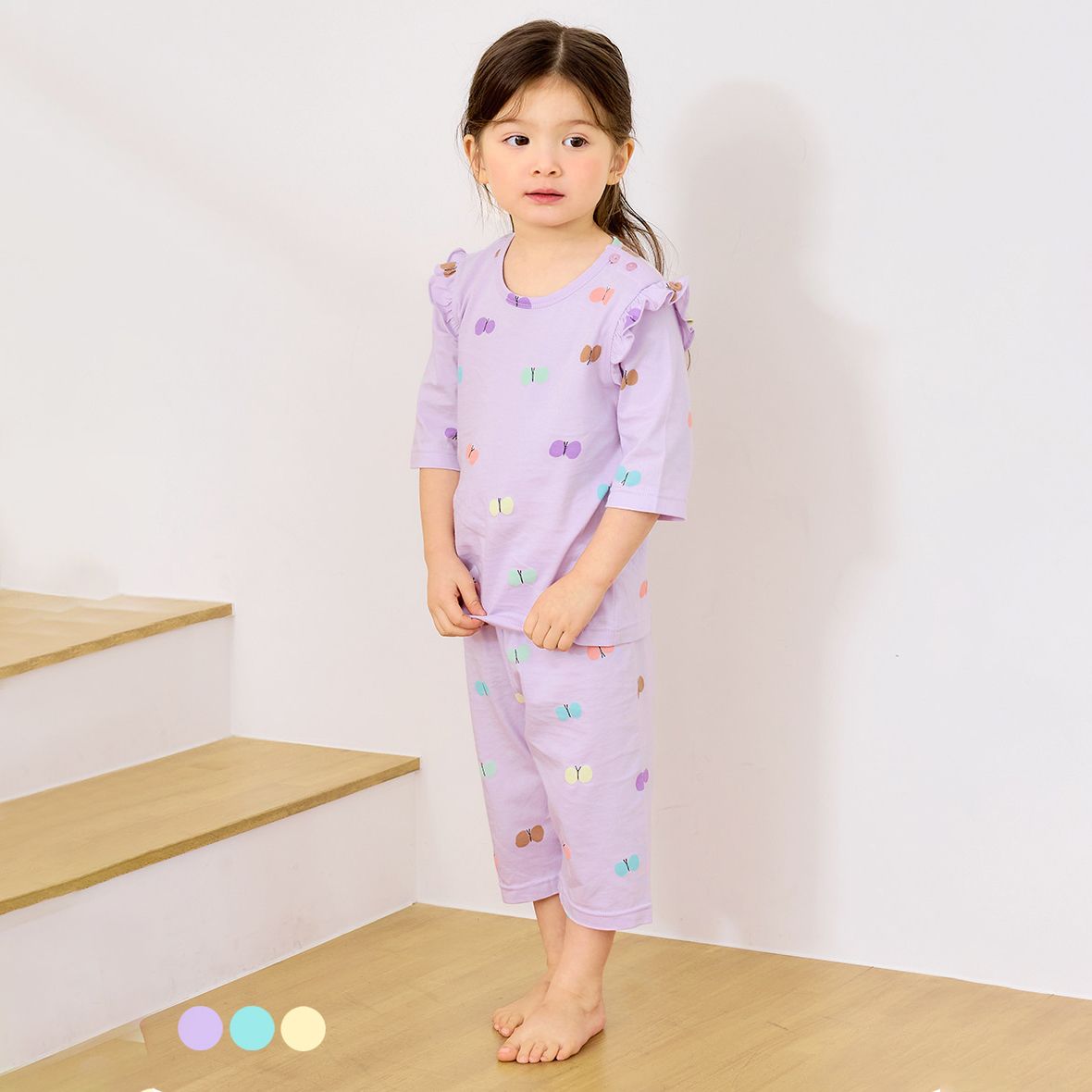 Bộ đồ lửng cotton mịn bé gái U2156