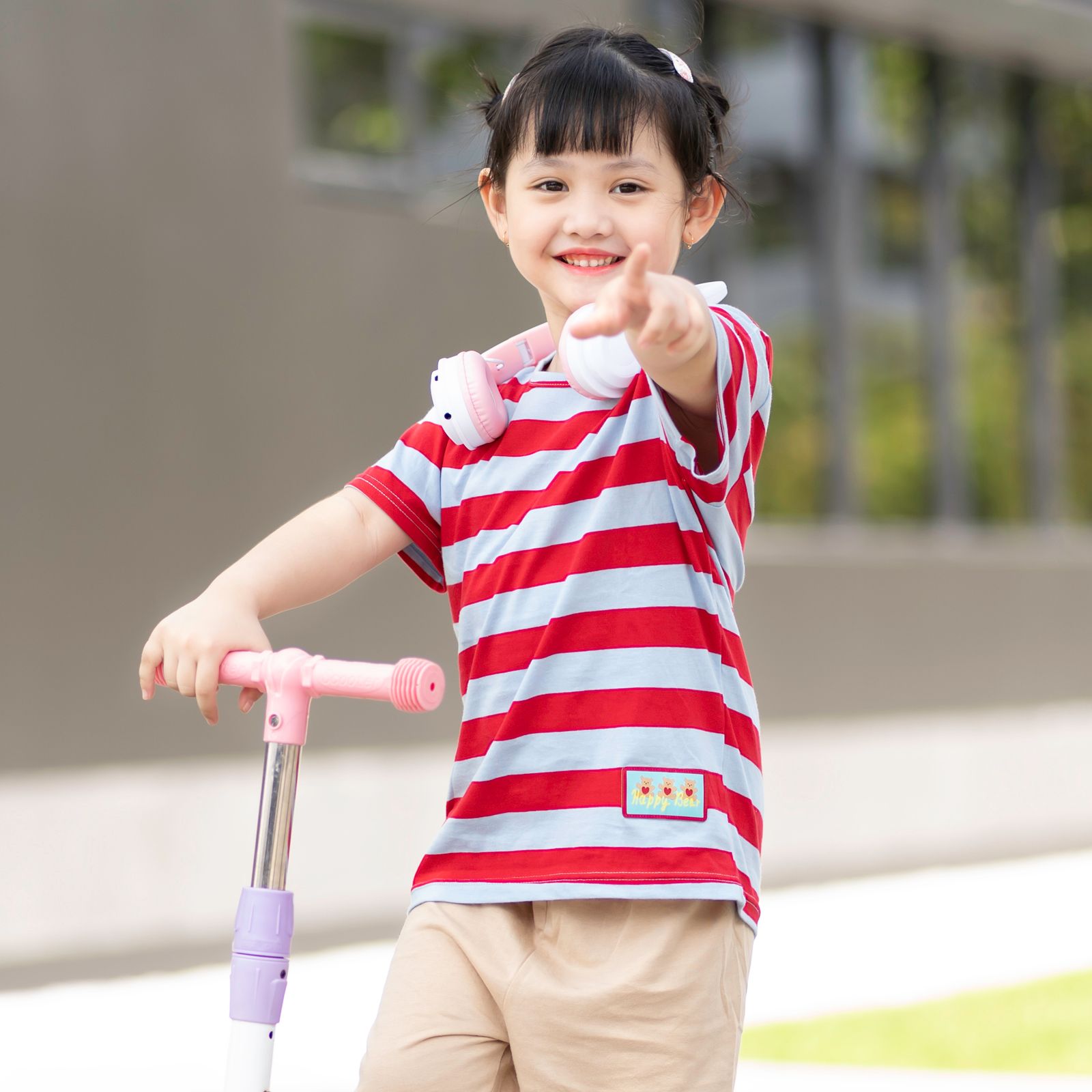 Bộ đồ ngắn cotton mịn bé gái và bé trai U3174