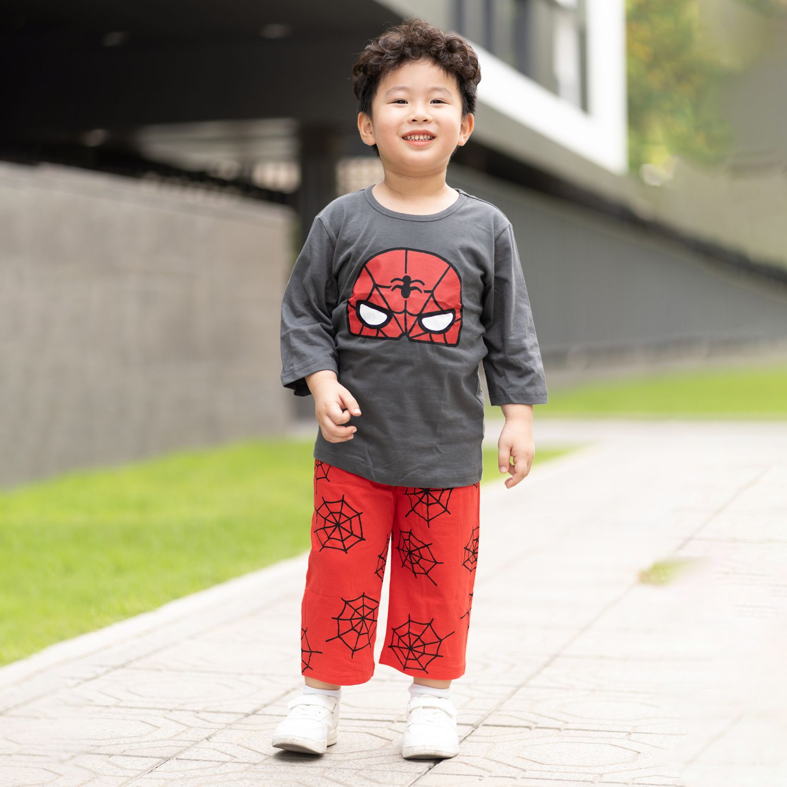 Bộ đồ lửng cotton mịn bé trai U2120