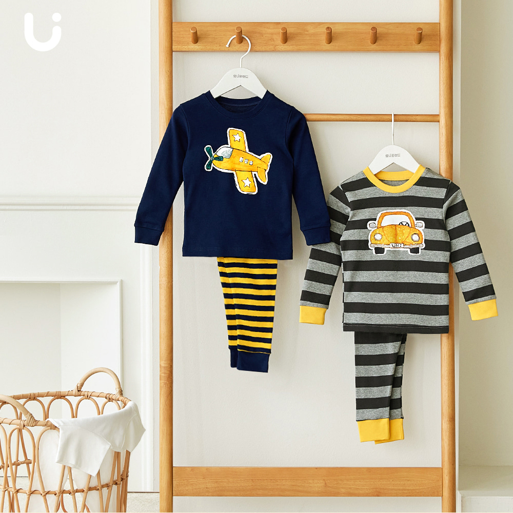 Bộ đồ dài dáng ôm cotton mịn bé trai U1200
