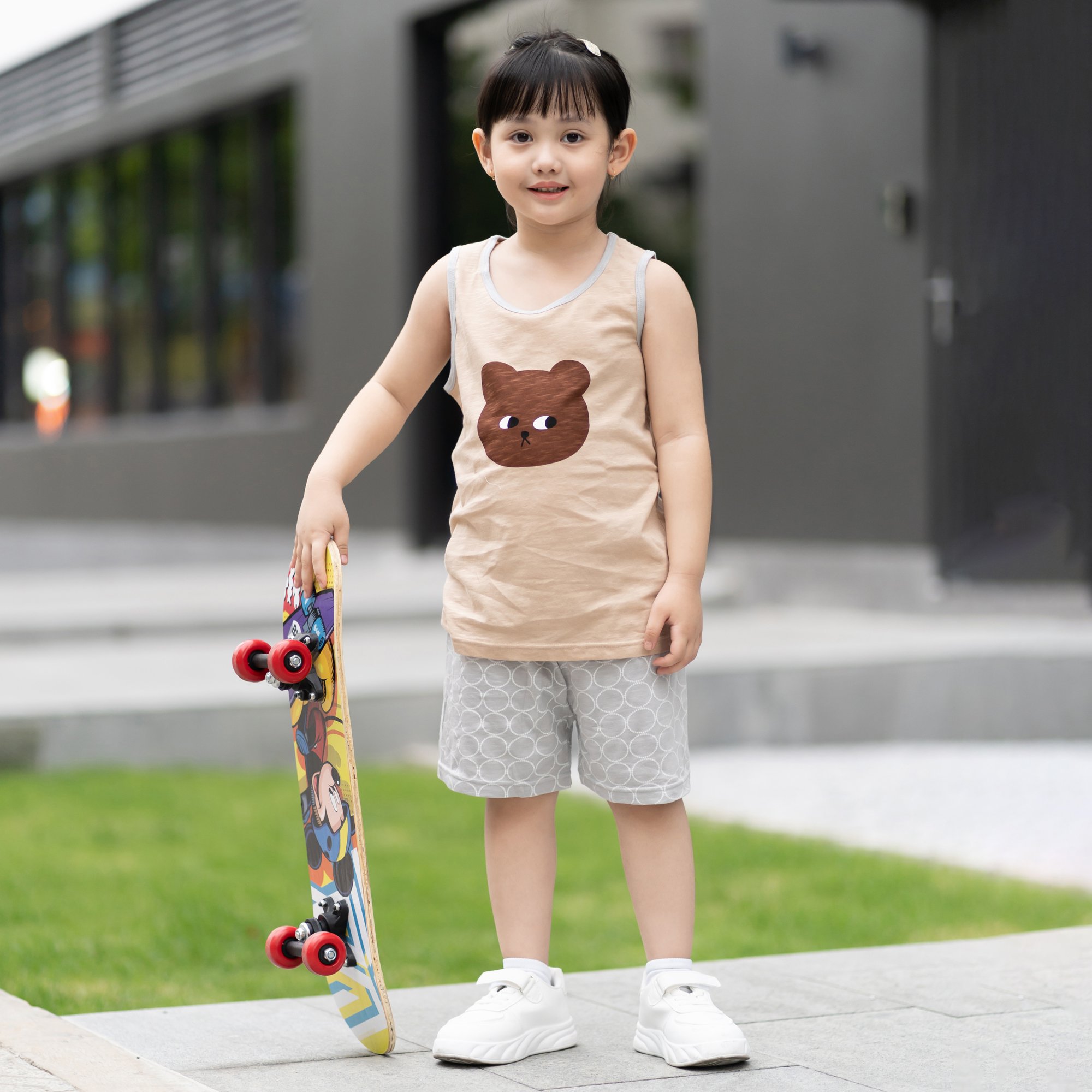 Bộ đồ ba lỗ cotton mịn bé trai và bé gái U4073