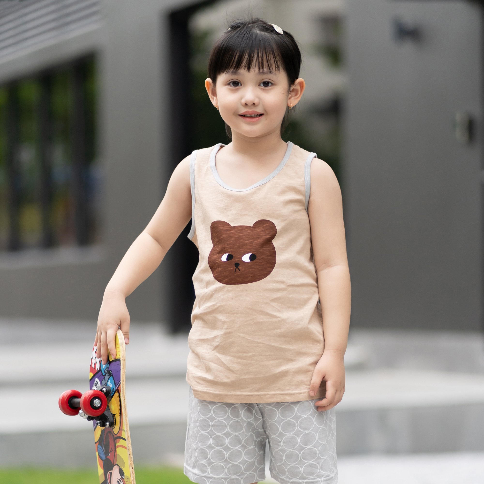Bộ đồ ba lỗ cotton mịn bé trai và bé gái U4073