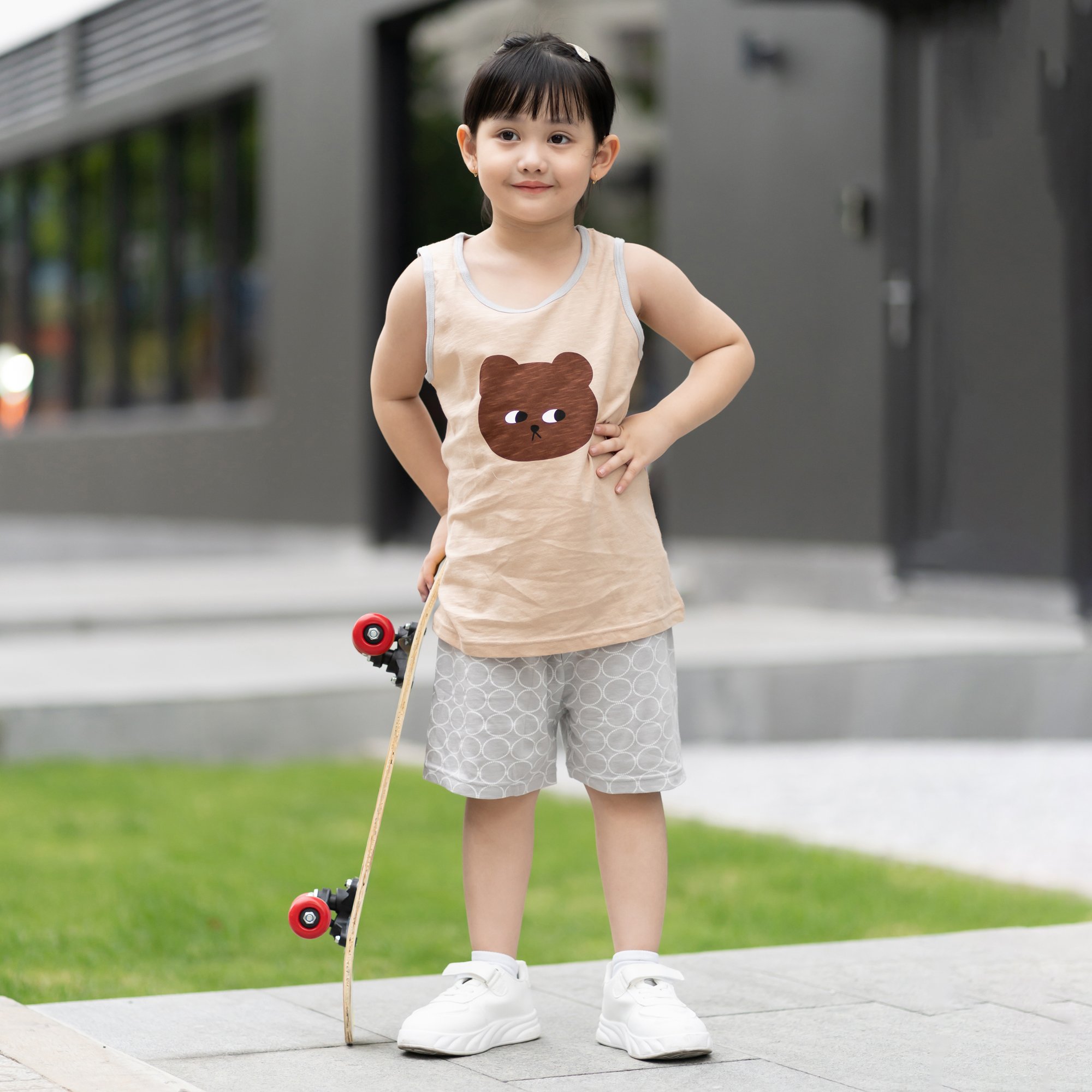 Bộ đồ ba lỗ cotton mịn bé trai và bé gái U4073