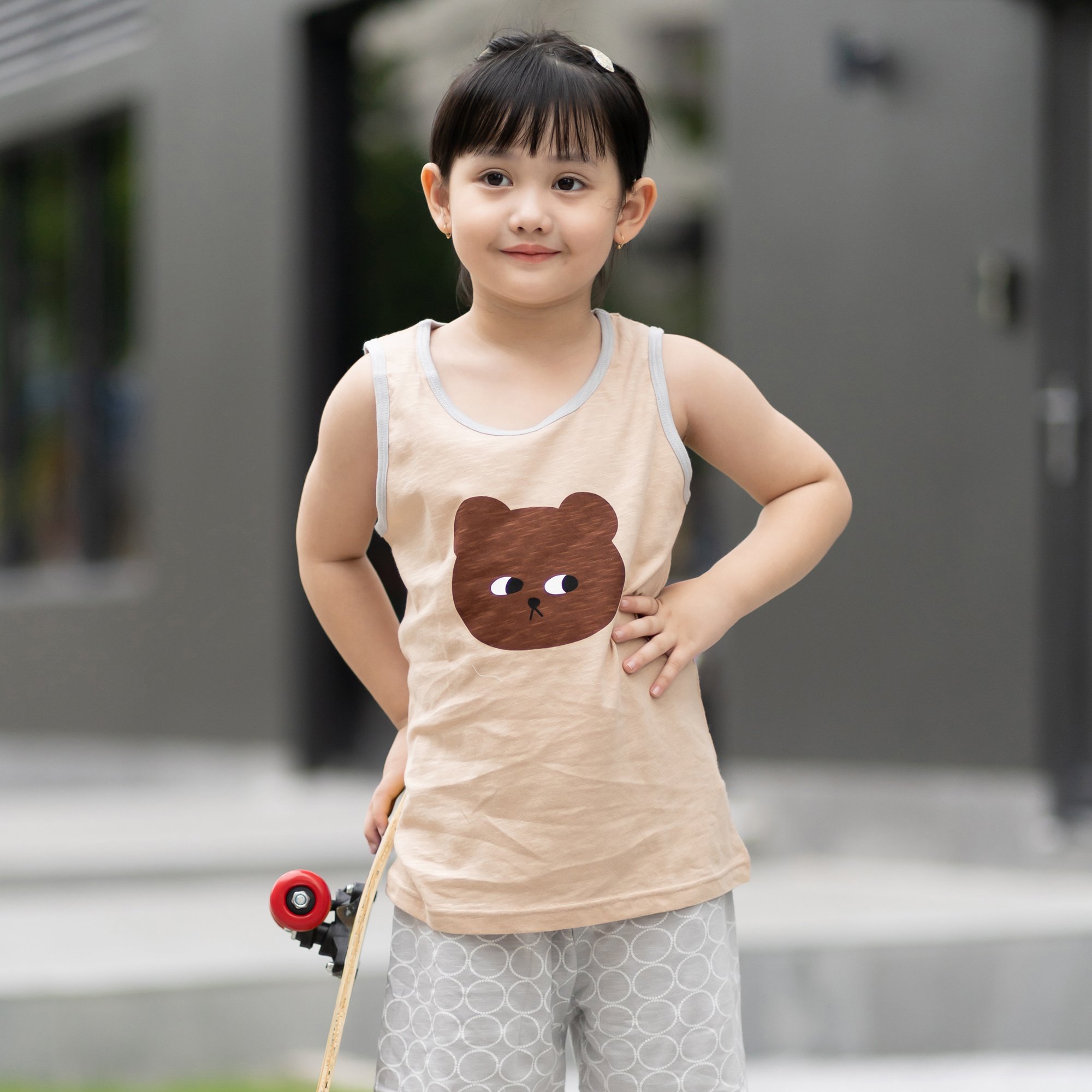 Bộ đồ ba lỗ cotton mịn bé trai và bé gái U4073