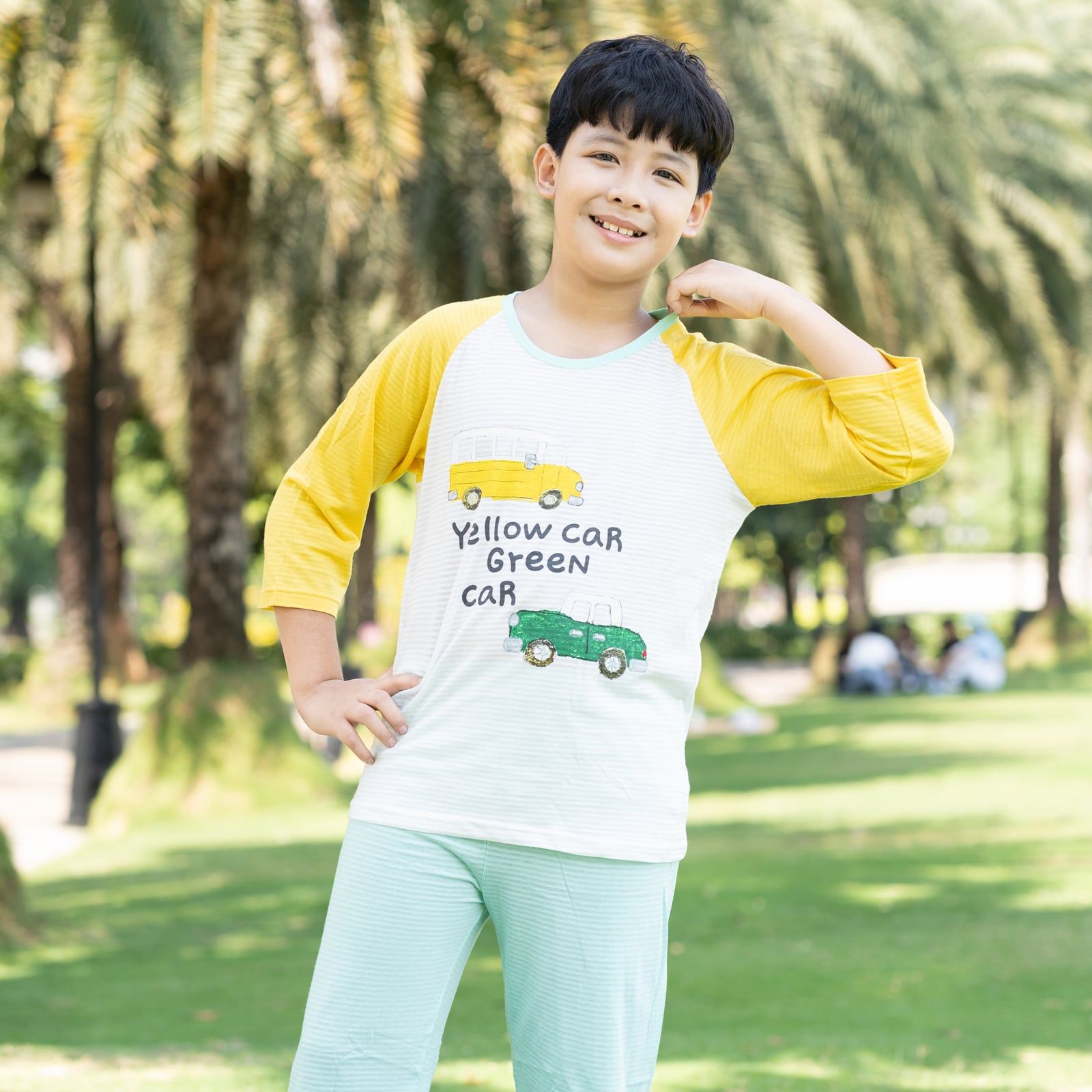 Bộ đồ lửng cotton giấy bé trai U2105