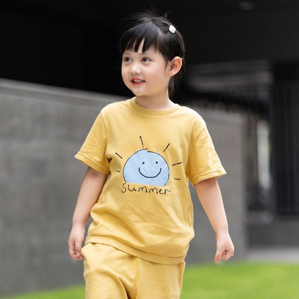 Bộ đồ ngắn cotton mịn bé trai và bé gái U3133