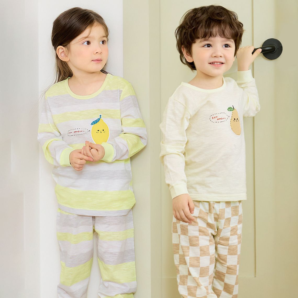 Bộ đồ dài cotton mịn bé trai và bé gái U1235
