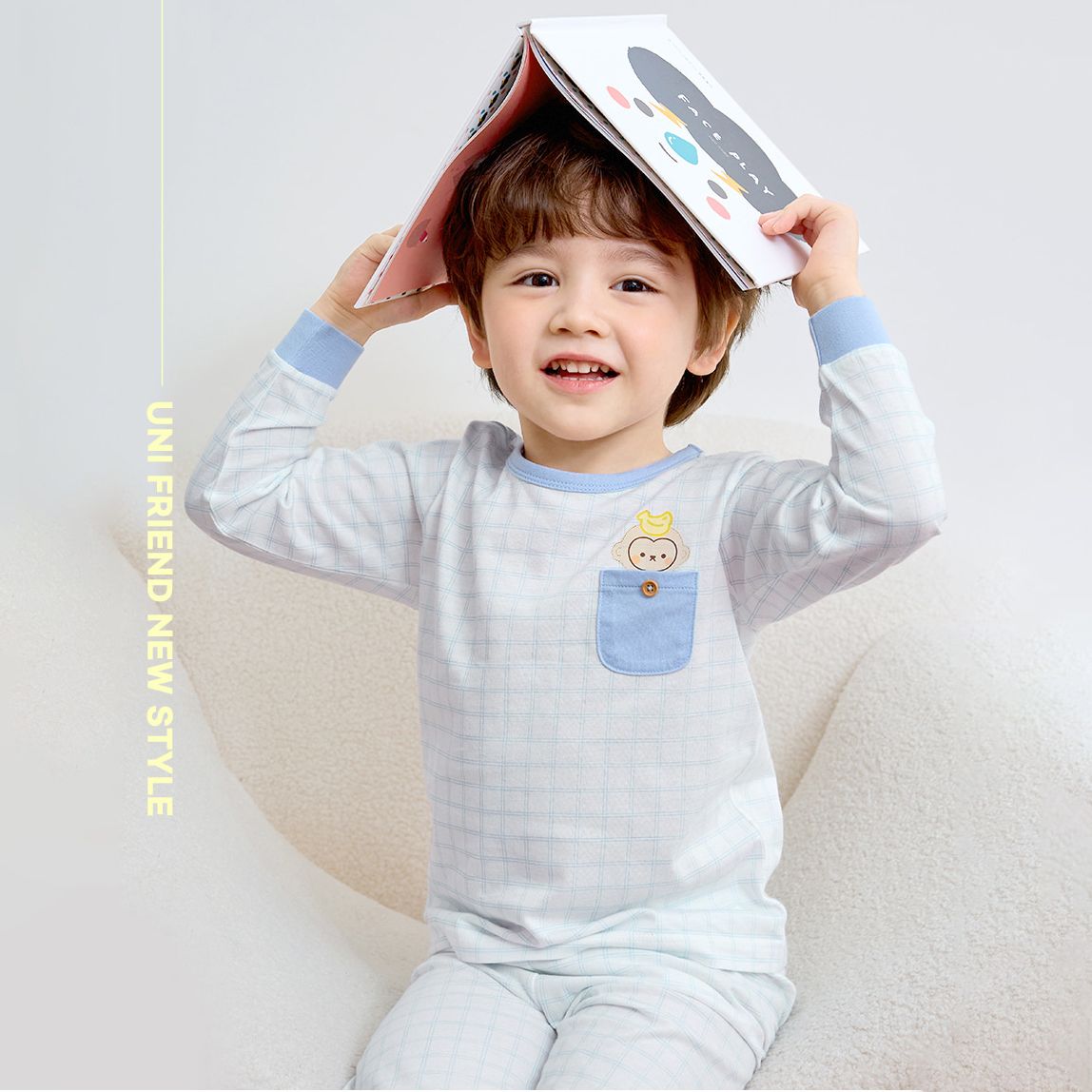 Bộ đồ dài cotton mịn bé trai U1237