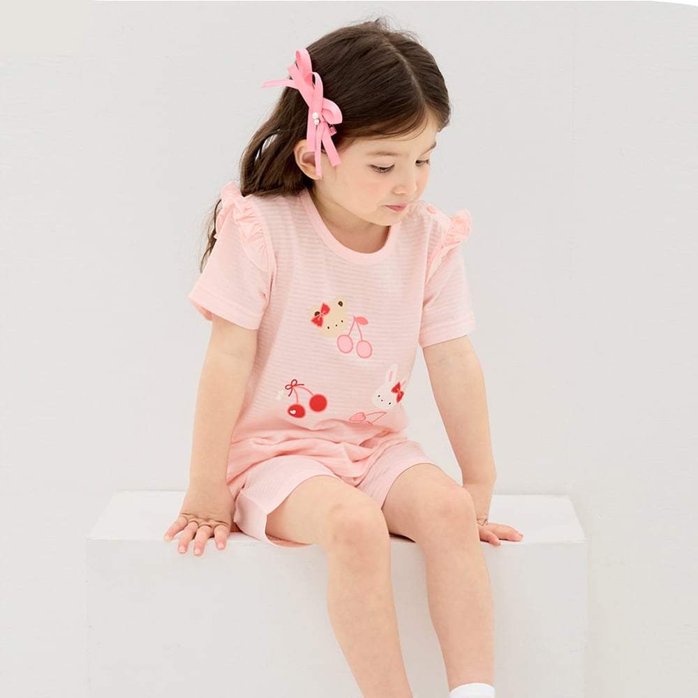 Bộ đồ ngắn cotton giấy bé gái U3202