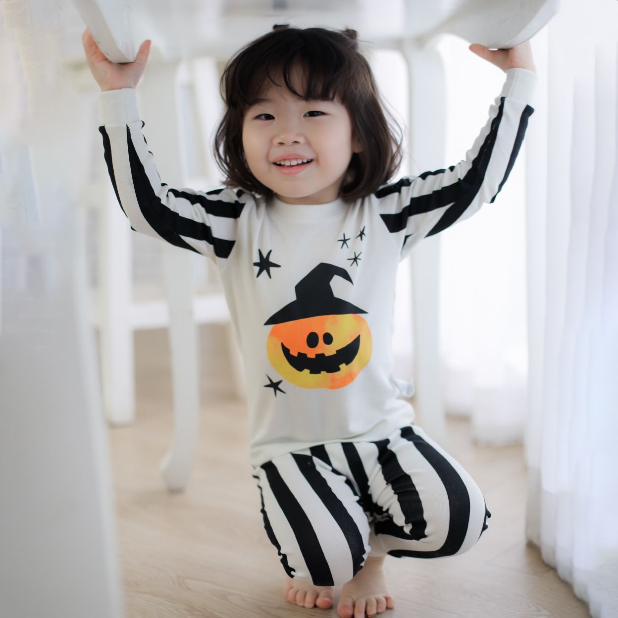 Bộ đồ dài Halloween dáng ôm cotton mịn bé trai và bé gái U1156