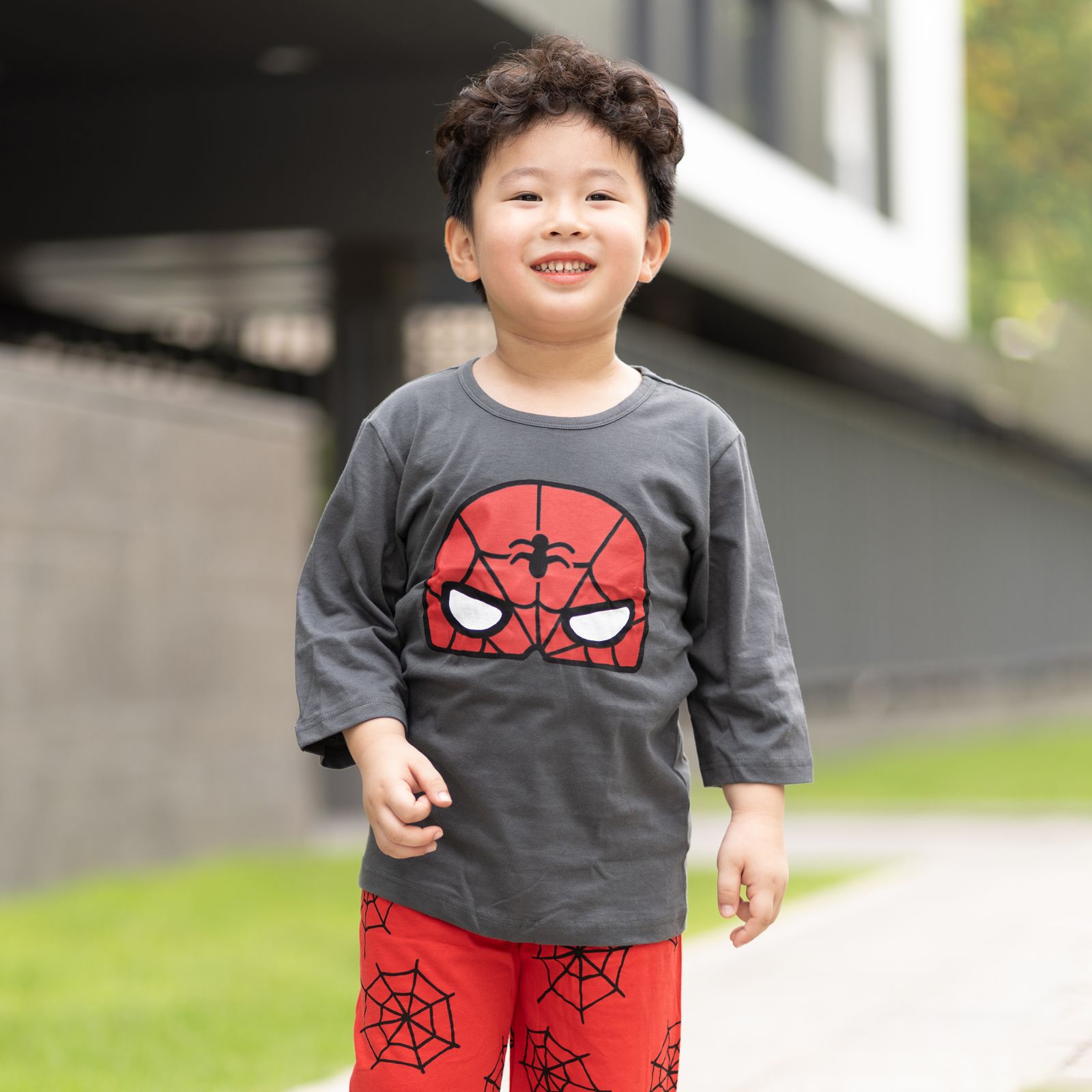 Bộ đồ lửng cotton mịn bé trai U2120