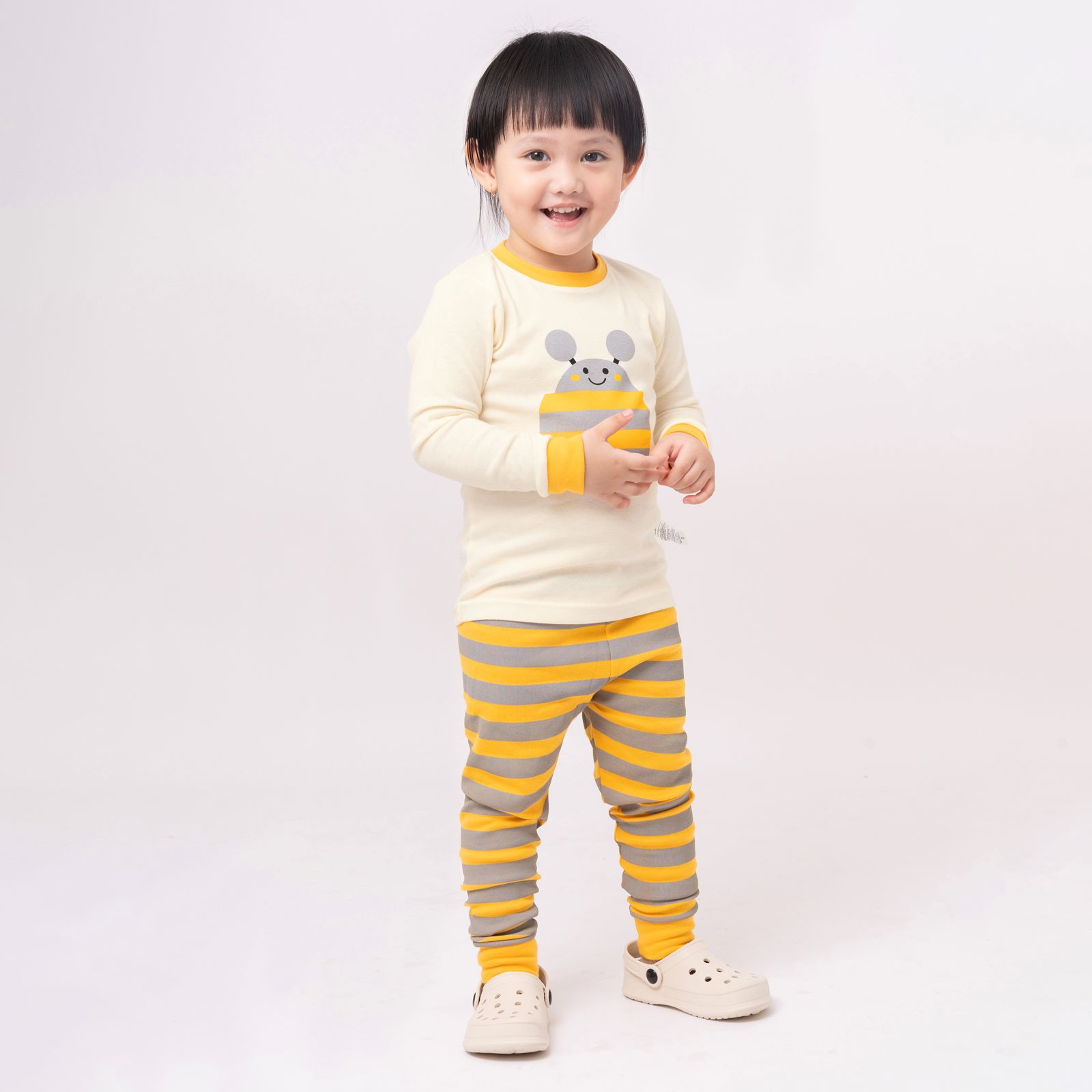 Bộ đồ dài dáng ôm cotton mịn bé gái và bé trai U1146