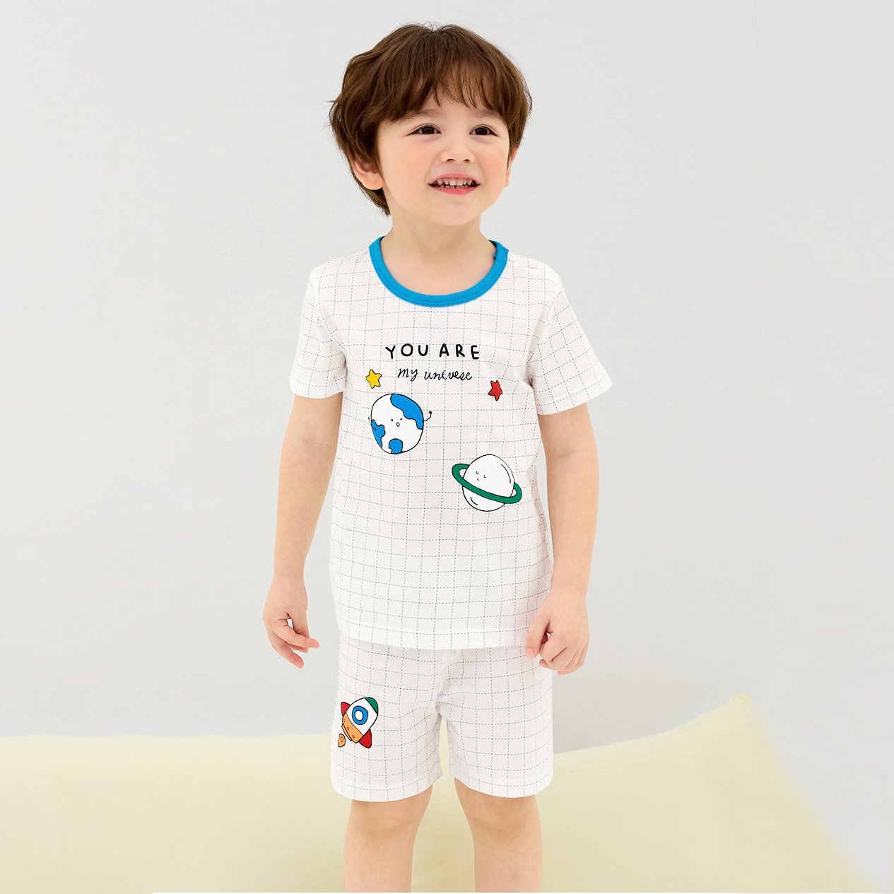 Bộ đồ ngắn cotton mịn bé trai U3203