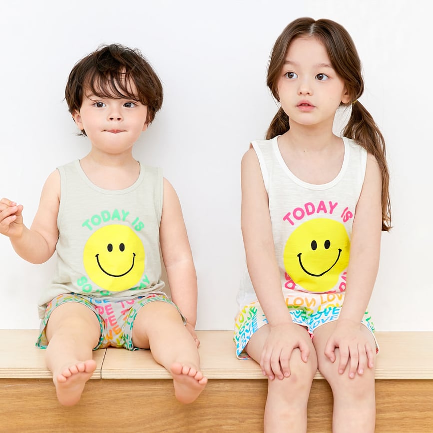 Bộ đồ ba lỗ cotton mịn bé gái U4051