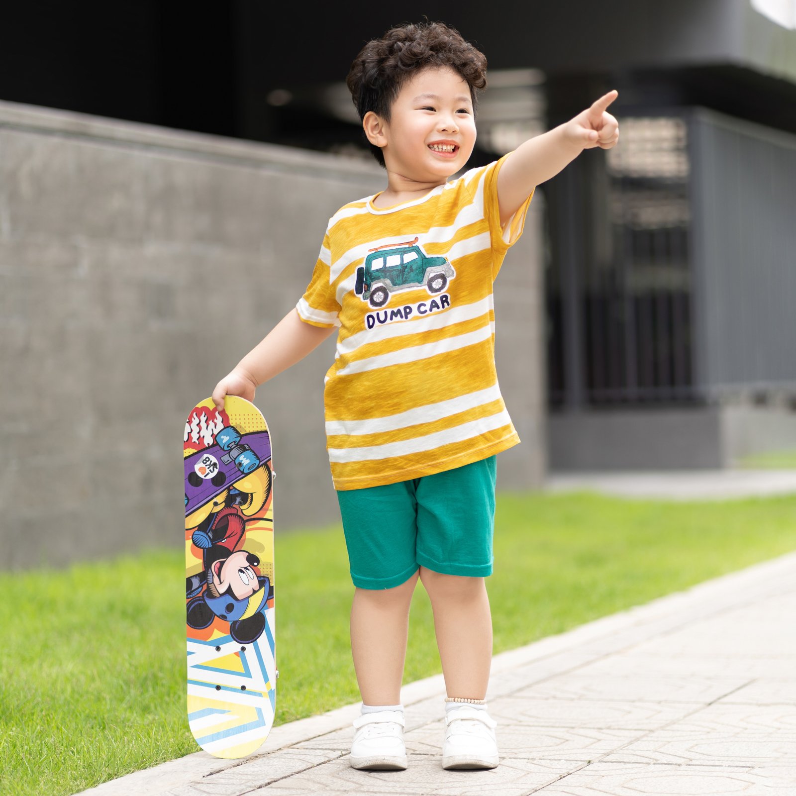 Bộ đồ ngắn cotton mịn bé trai U3143