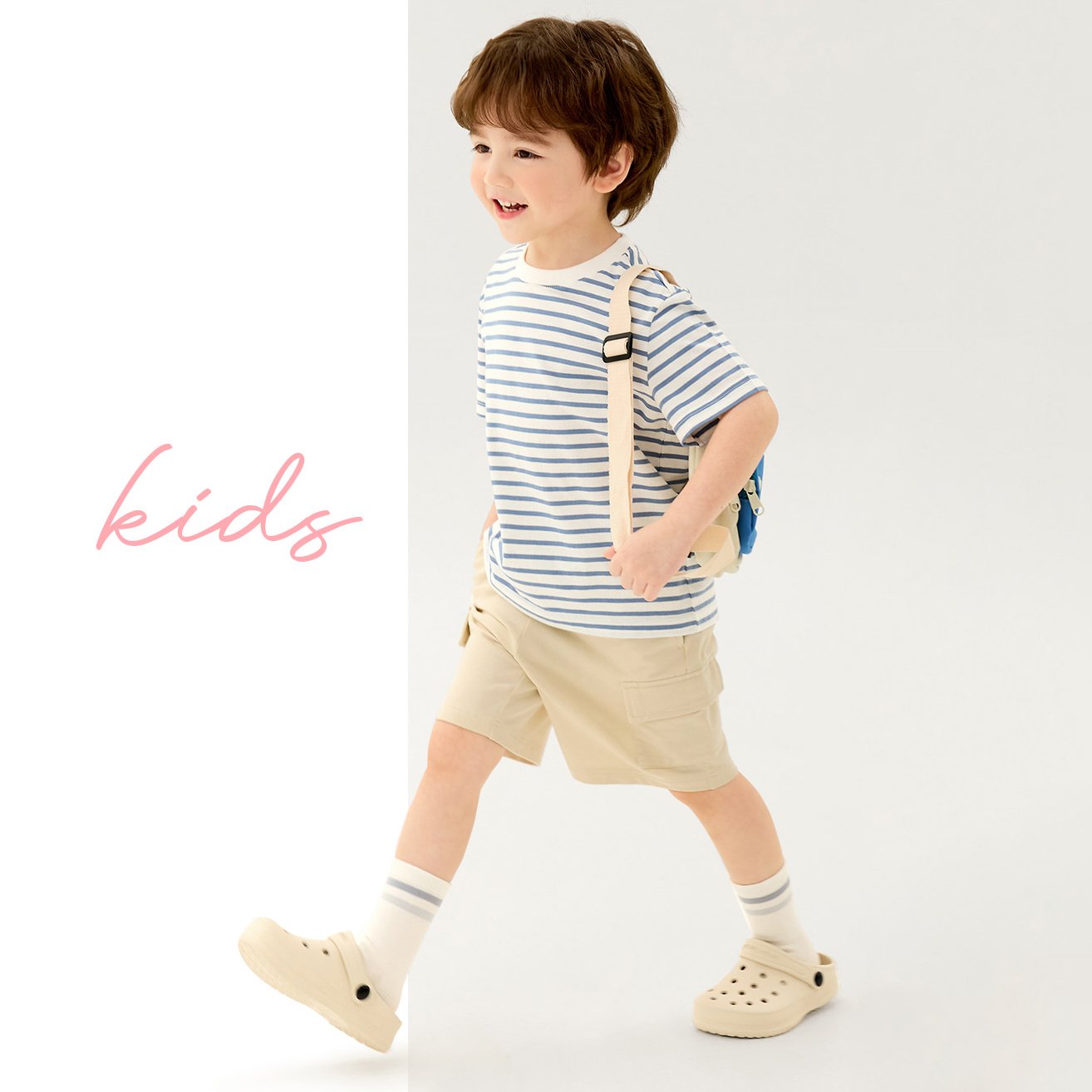 Quần short vải cotton spandex bé trai và bé gái U950B