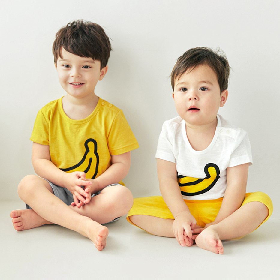 Bộ đồ ngắn cotton mịn bé gái và bé trai U3153