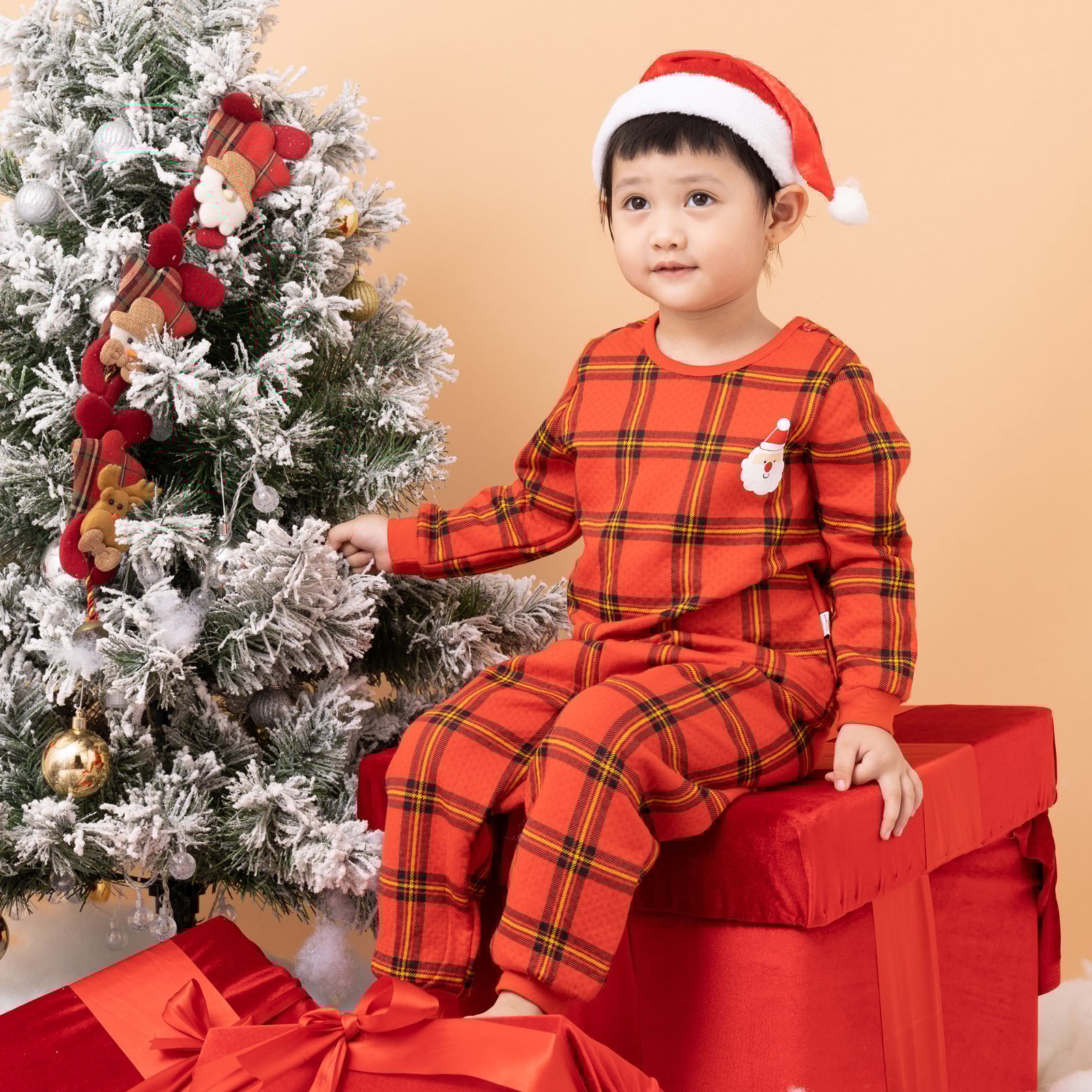 Bộ đồ dài trần bông 3 lớp cho bé trai và bé gái U1170
