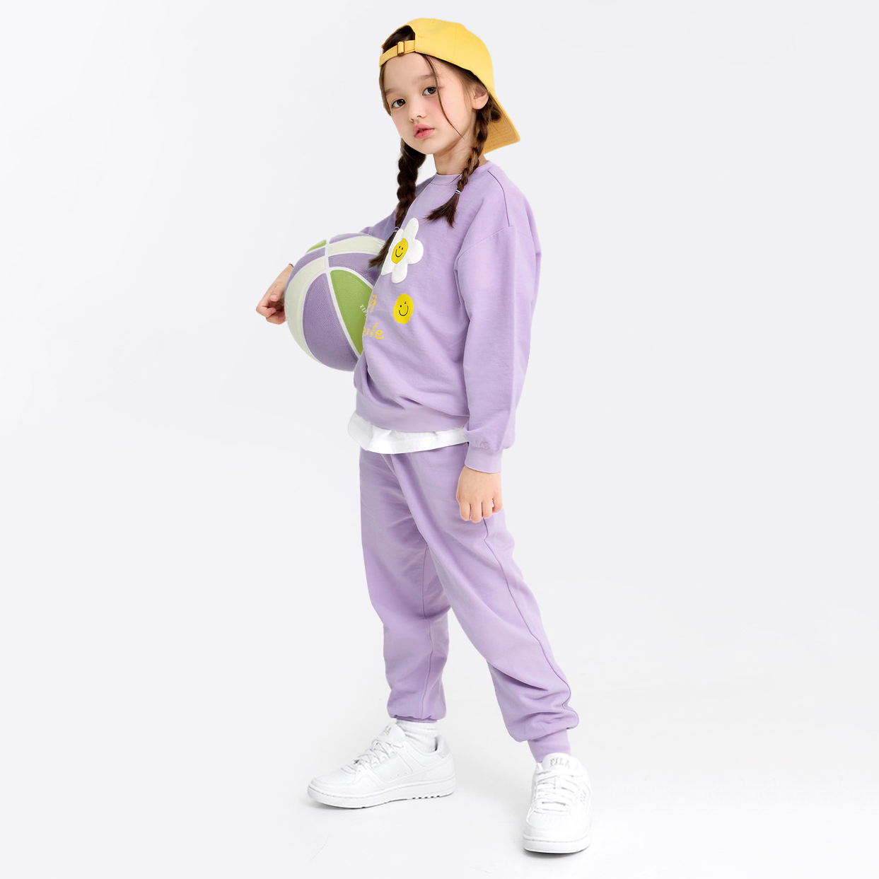 Bộ đồ dài dáng rộng cotton mịn bé gái U1218