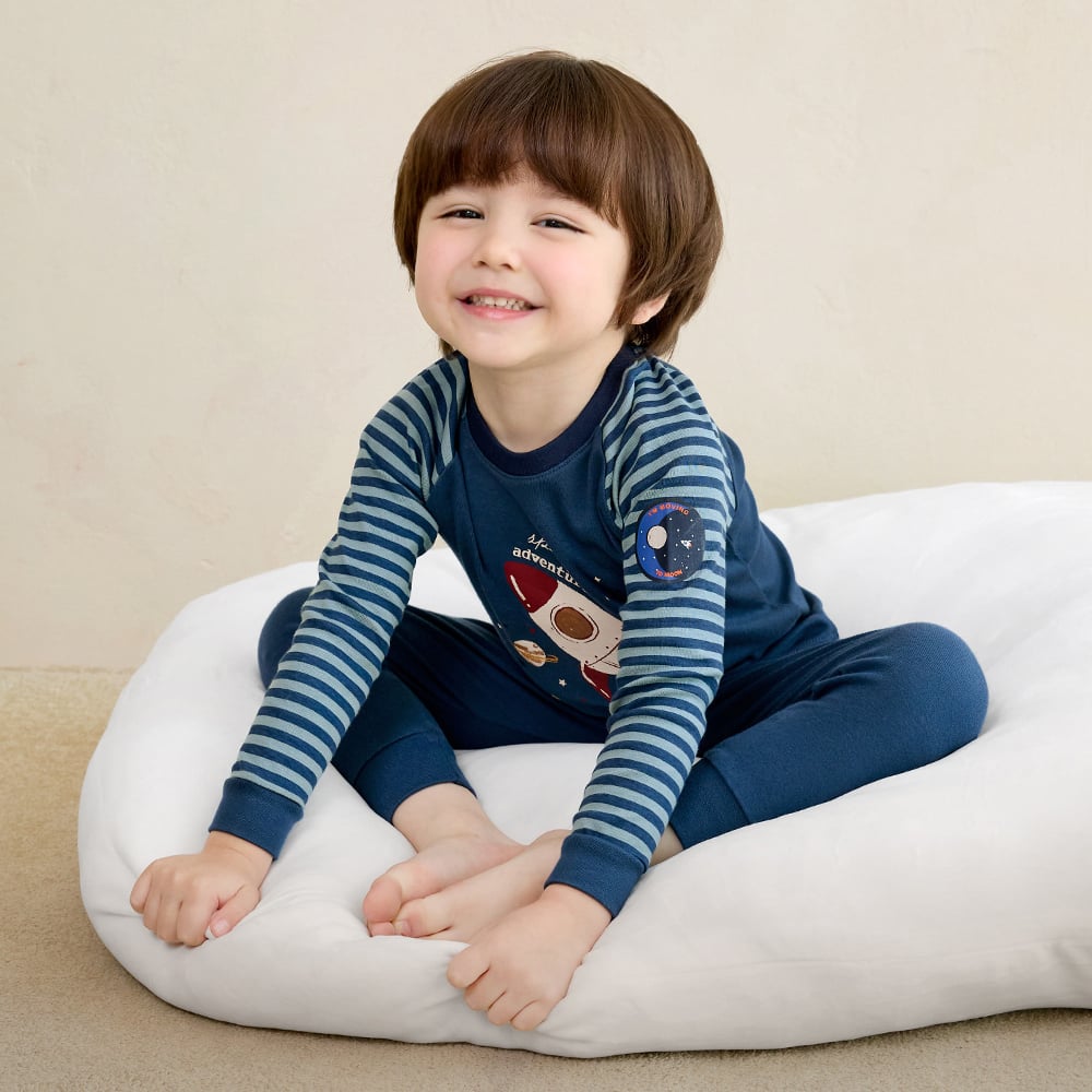 Bộ đồ dài dáng ôm cotton mịn bé trai U1203
