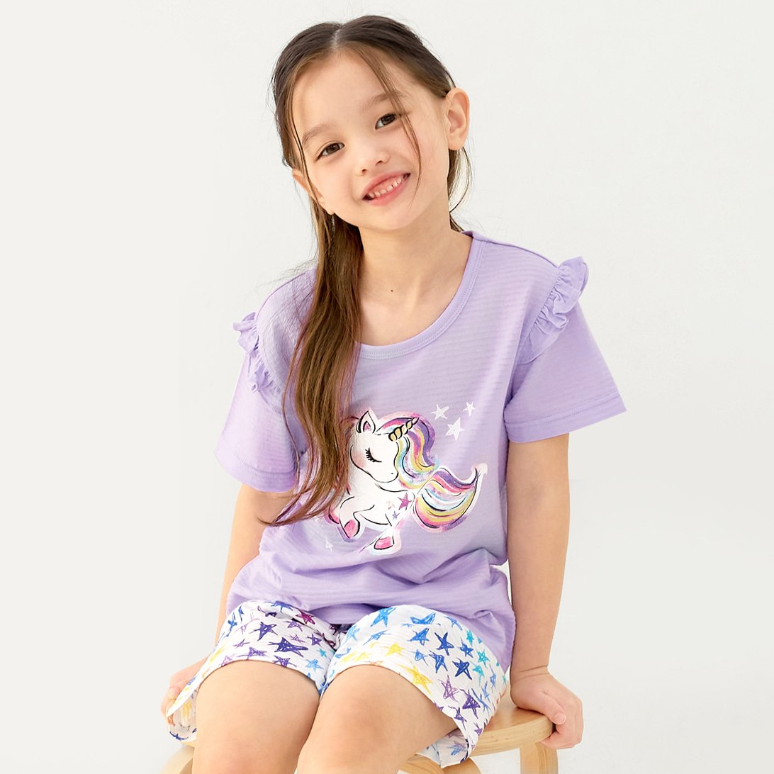 Bộ đồ ngắn cotton giấy bé gái U3140