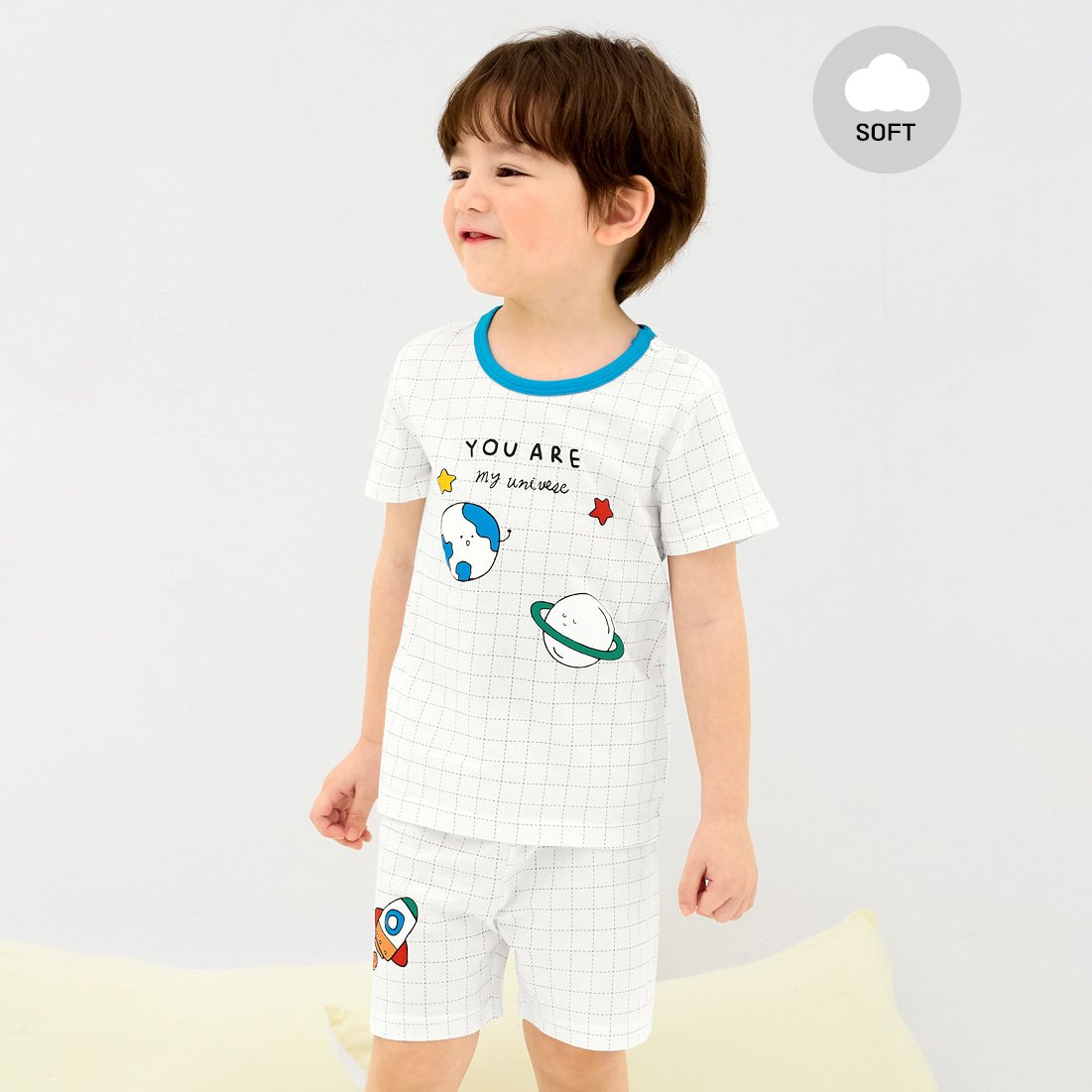 Bộ đồ ngắn cotton mịn bé trai U3203