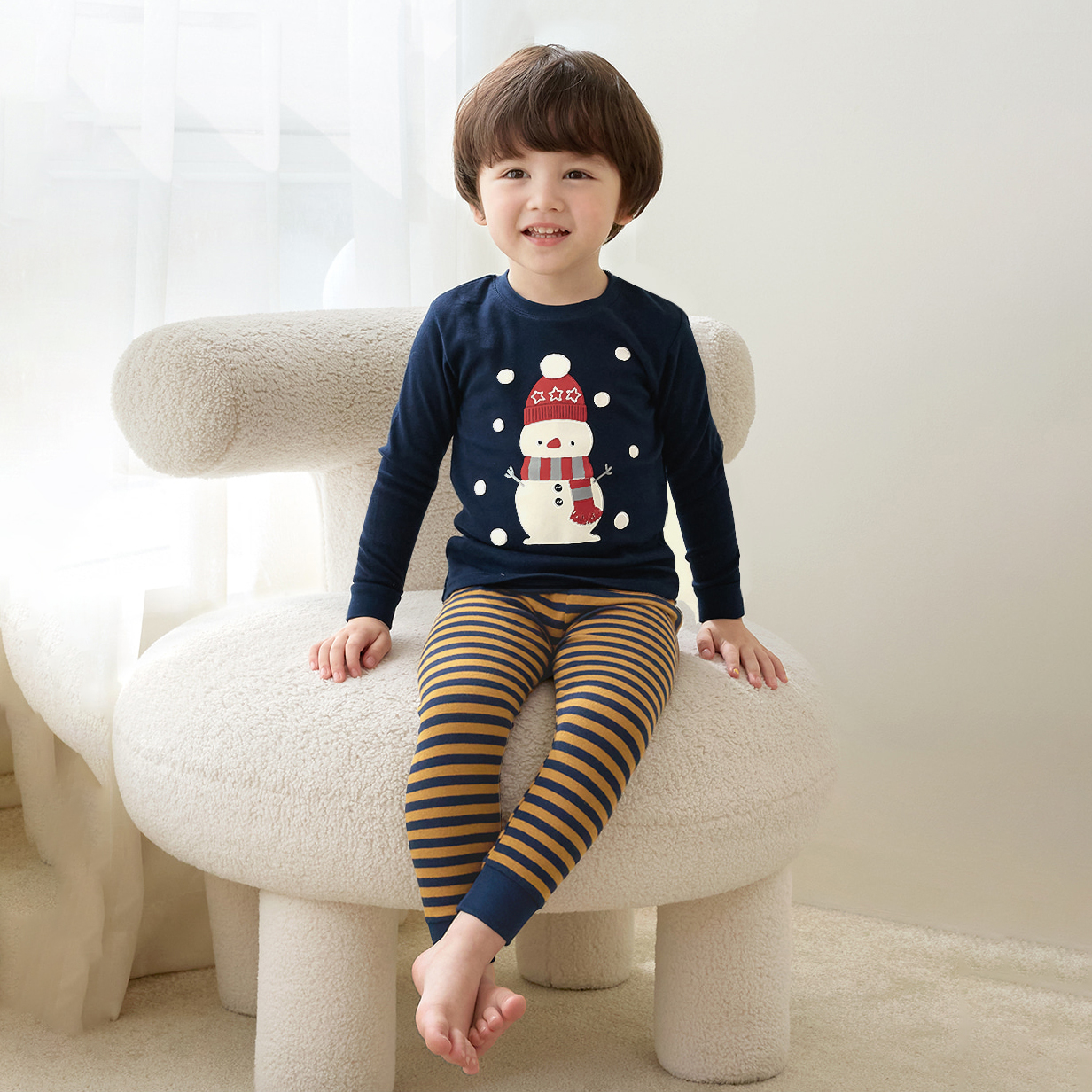 Bộ đồ dài dáng ôm cotton mịn bé trai và bé gái U1214
