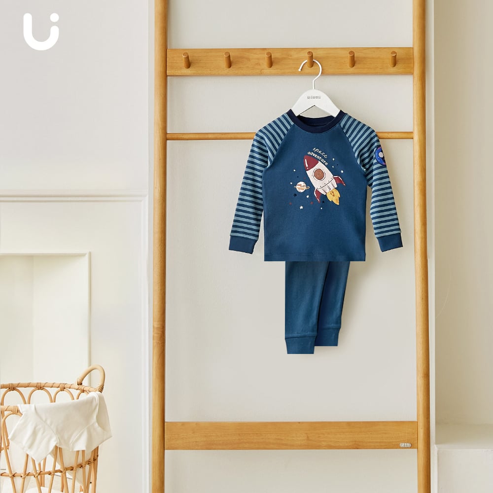 Bộ đồ dài dáng ôm cotton mịn bé trai U1203