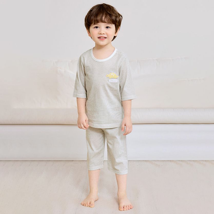 Bộ đồ lửng cotton mịn bé bé trai U2132