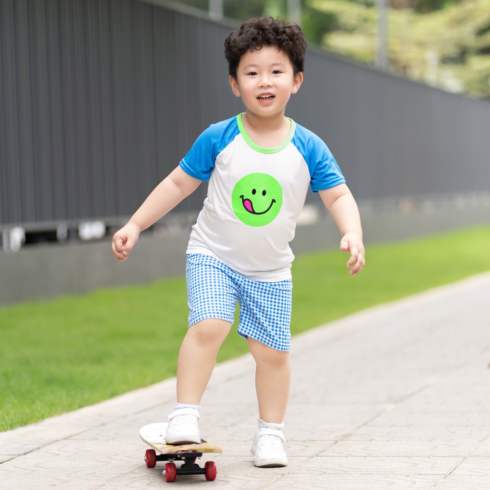 Bộ đồ ngắn Cool Feel mịn mỏng mát bé trai và bé gái U3169