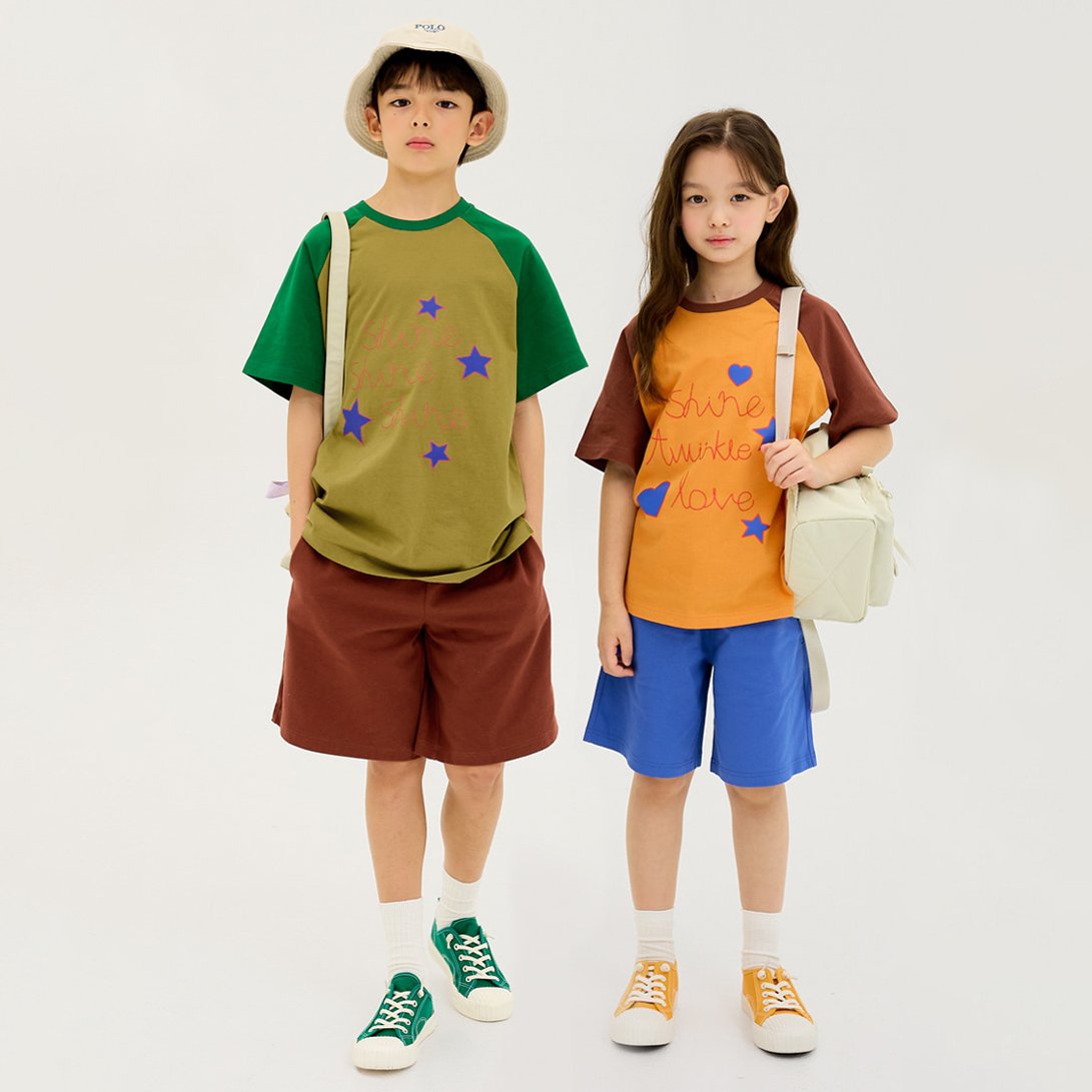 Bộ đồ ngắn cotton mịn bé trai và bé gái U3188