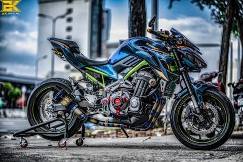 KAWASAKI Z900 - 020322 wrap chuyển sắc purple titan