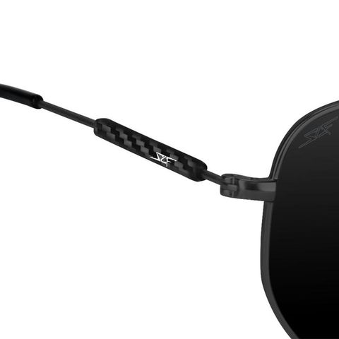 GEO REAL CARBON FIBER SUNGLASSES (POLARIZED LENS  CARBON FIBER TEMPLES  BLACK)