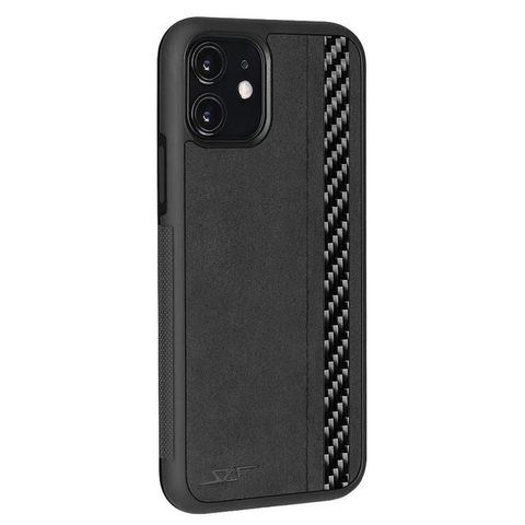 IPHONE 11 ALCANTARA & REAL CARBON FIBER CASE CLASSIC SERIES