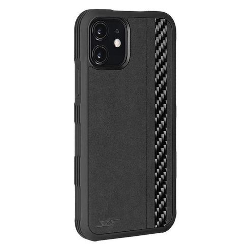 IPHONE 11 ALCANTARA & REAL CARBON FIBER CASE ARMOR SERIES