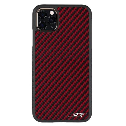 IPHONE 11 PRO RED CARBON FIBER PHONE CASE CLASSIC SERIES